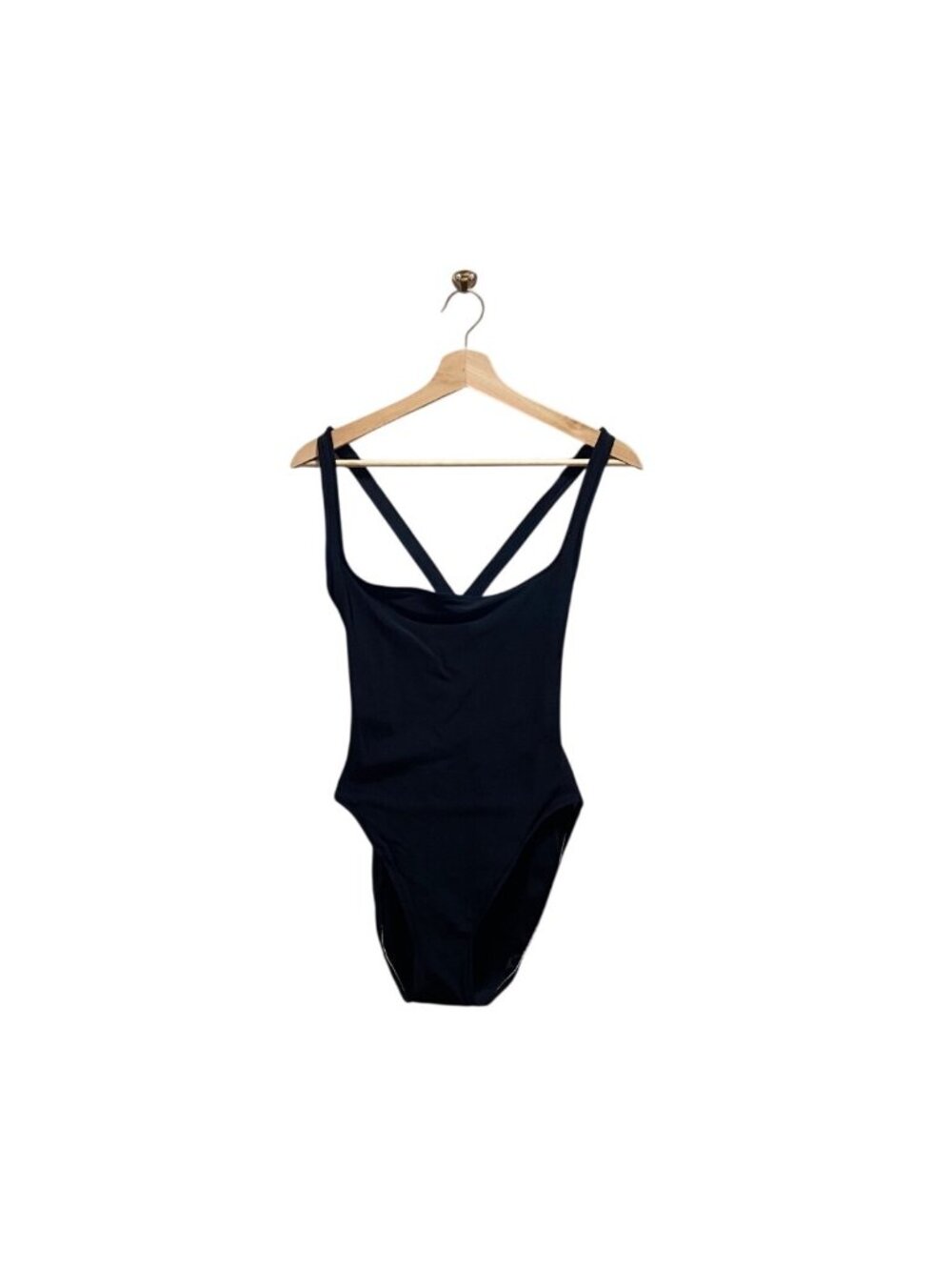 Calvin Klein Vintage One Piece Swimsuit Black Size 12 90’s Carolyn Kennedy Cute - Picture 2 of 11